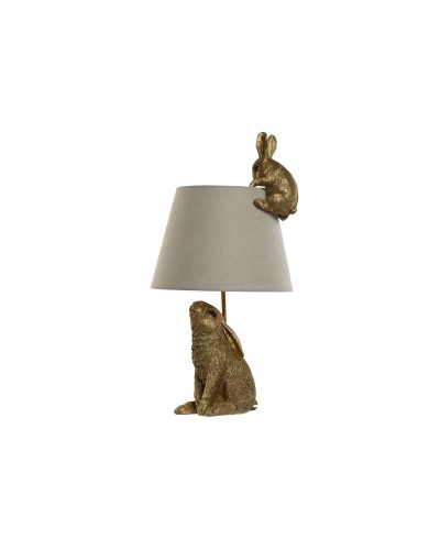 Bureaulamp Home ESPRIT Beige Gouden Hars 50 W 220 V 30 x 30 x 58 cm