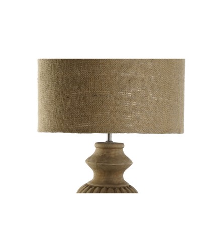 Bordslampa Home ESPRIT Naturell Jute Trä 50 W 220 V 44 X 44 X 91 cm