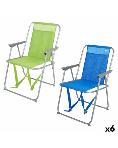 Sedia Pieghevole Aktive (44x74x45cm) - Confezione da 6 - Ideale per Giardino, Campeggio e Spiaggia