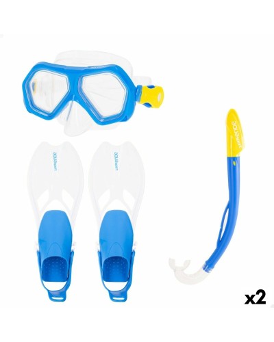 AquaSport Kit Snorkeling Junior Azzurro (2pz) - Maschera, Boccaglio & Pinne
