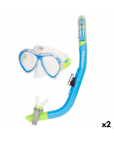 AquaSport Snorkeling Goggles for Kids - Light Blue (2 Pcs) - Anti-Fog
