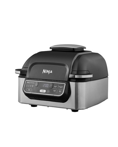 Ninja Foodi AG301EU Piastra Grill Elettrica, Nero, Cottura Senza Fumo

