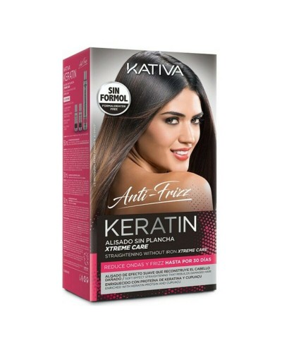 Kativa Xtrem Care Kit Lisciante Keratina Anti-Frizz - Capelli Danneggiati (3 pz)
