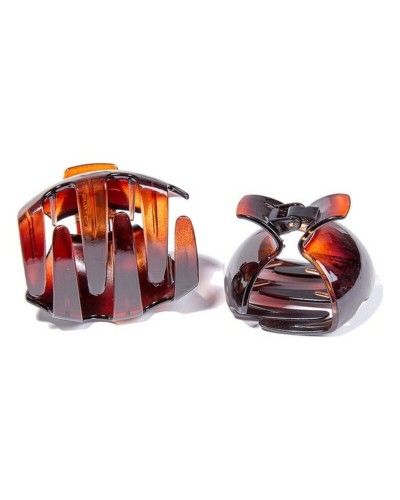 Pince à Cheveux Inca Concha Française Marron - Accessoire de Mode Élégant
