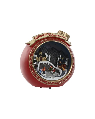 Adorno Navideño Musical Home ESPRIT, Rojo y Dorado, 26,5 x 24 x 27 cm
