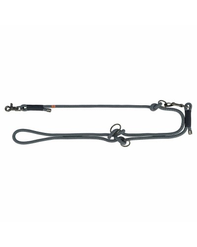 Dog Lead Trixie Soft Rope Black Grey 2 m L/XL