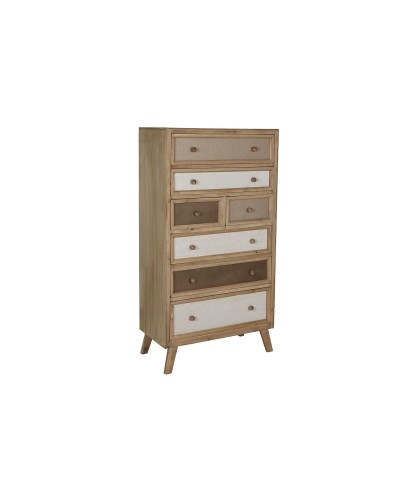 Commode ESPRIT Moderne avec 5 Tiroirs | 75 x 35 x 138 cm | Idéale pour Chambre et Salon
