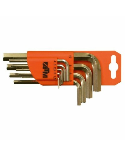 Kuusiokoloavain Setti ATM 1,5 - 10 mm Kuusikulmainen Kuusiokoloavain Setti 9 Kappaletta (9 osaa)