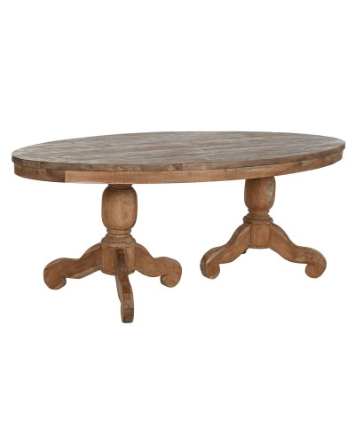 Table de Repas en Teck Naturel ESPRIT, 220 x 110 x 78 cm, Élégante et Robuste
