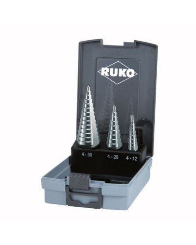 Ensemble de forets RUKO 101326RO Acier Acier rapide (AR) Foret étagé 3 Pièces