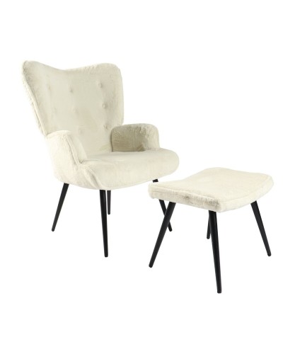 Armstoel Home ESPRIT Wit Polyester Metaal 72 X 74 X 97 cm