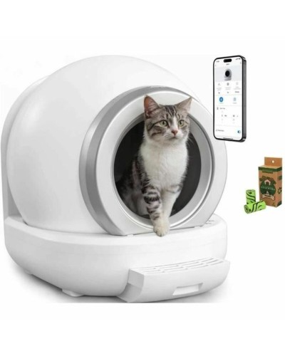 Katzentoilette Weiß Grau