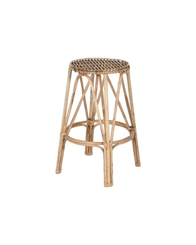 Tabouret Esprit en Osier Naturel | 50x50x86 cm | Élégance et Confort pour Décorer avec Style
