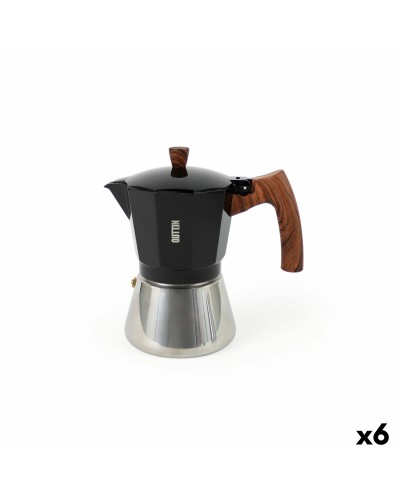Italian Coffee Pot Quttin Black 0,45 L (6 Units)