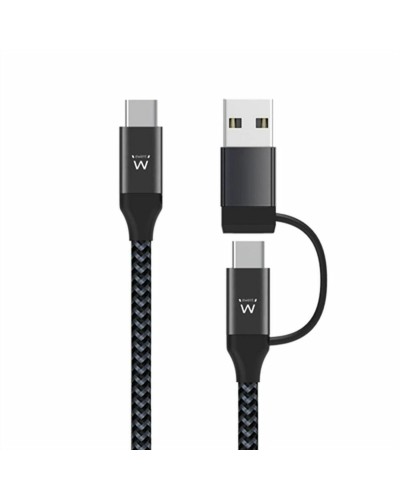 USB-oplaadkabel Ewent EW9918 Zwart 1 m (1 Stuks)
