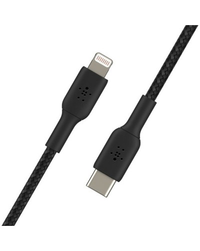 Câble USB-C vers Lightning Belkin CAA004BT2MBK Noir 2 m