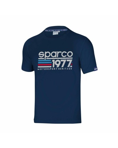 Camiseta de Manga Corta Sparco S01329BM4XL Azul marino
