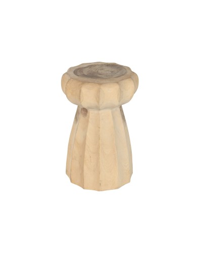 ESPRIT Natural Solid Wood Side Table 30x30x45cm for Living Room or Study
