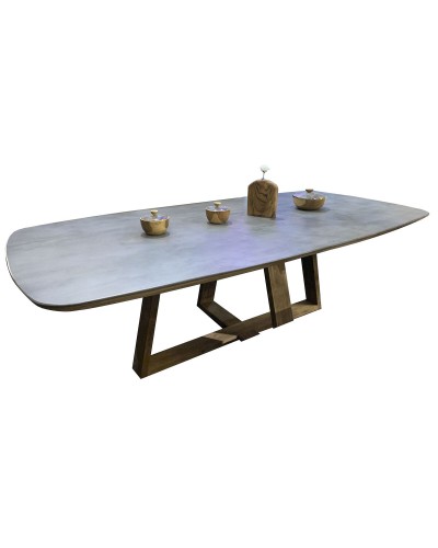 Tavolo da Pranzo ESPRIT Ceramica e Teak | Eleganza e Qualità per il Vostro Ambiente | 240x120x78 cm