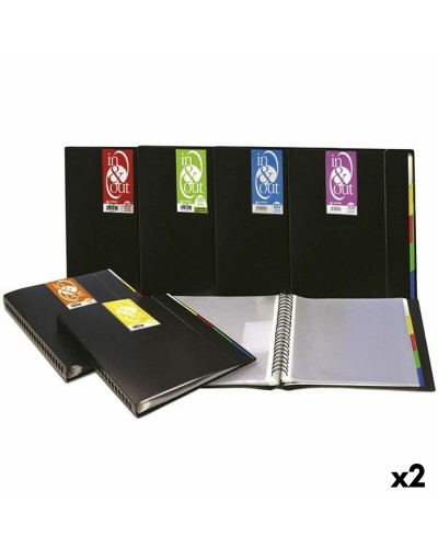 Organiser Folder Grafoplas IN & OUT Black A4 (2 Units)