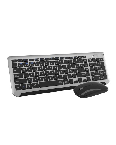 clavier et souris Subblim SUBKBC-DCEP20 Noir Gris Espagnol Qwerty QWERTY