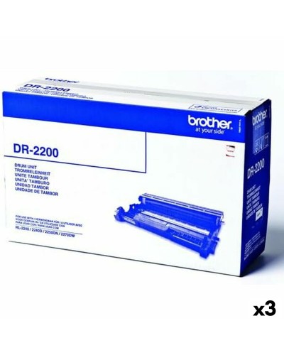 Tamburo per stampante Brother DR2200 Nero (3 Unità)