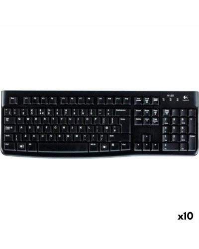 Tangentbord Logitech K120 Svart Qwerty Spanska (10 antal)