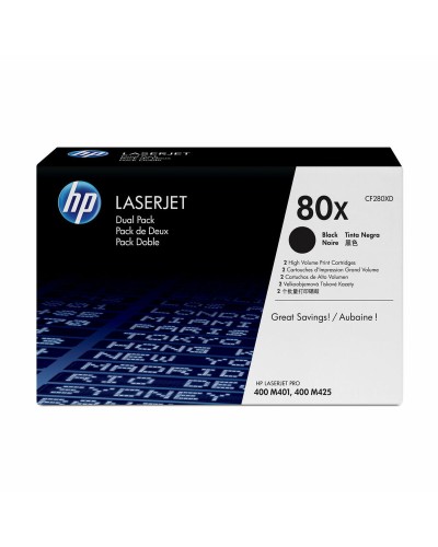 Original Ink Cartridge HP 80X Black (2 Units)