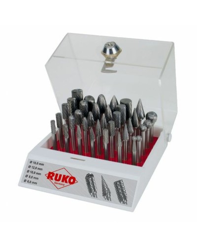 Kit de Perceuses de Fraisage pour le Forage RUKO Métal dur (HM) 35 Pièces