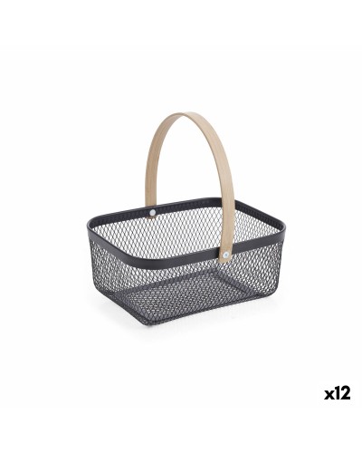 Basket Confortime Metal Bamboo (12 Units)