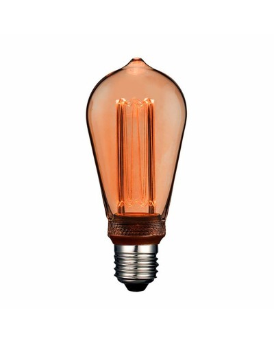 Lampe LED Fbright st64 edison Ambre 4 W E27 200 Lm Ø 6,4 x 14,2 cm Décorative (1800 K)
