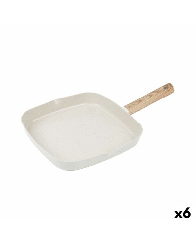Poêle à Grilller Quttin ECOOK Blanc (6 Unités)