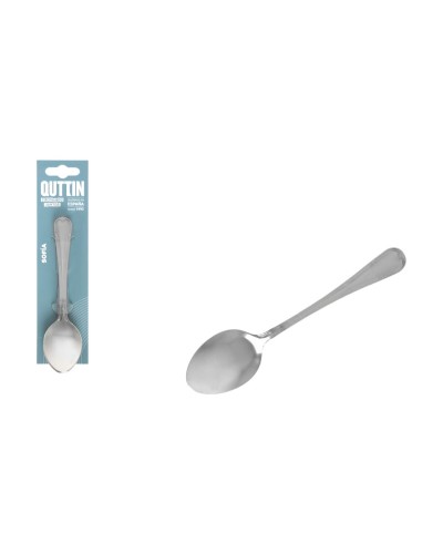 Set de cuillères à dessert Quttin Sofia Noir 14,5 x 3,5 cm 6 Pièces (12 Unités)