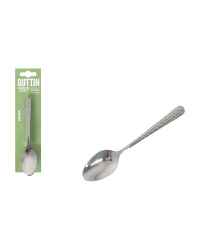 Dessert spoon set Quttin MOMA Black 14,2 x 3,2 cm 6 Pieces (12 Units)