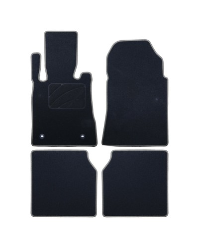 Set di Tappetini per Auto OCC Motorsport OCCMC0046GD Nero Grigio scuro Mercedes W1401 Clase S Largo Velluto 5 Pezzi