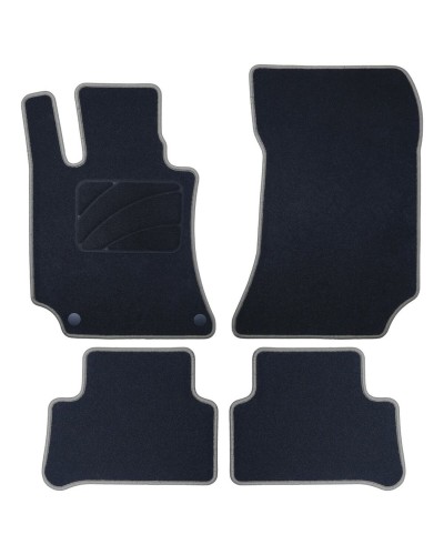 Set de tapis de voitures OCC Motorsport OCCMC0089GD Noir Gris foncé Mercedes X218 Cls Shooting Brake Velours 5 Pièces