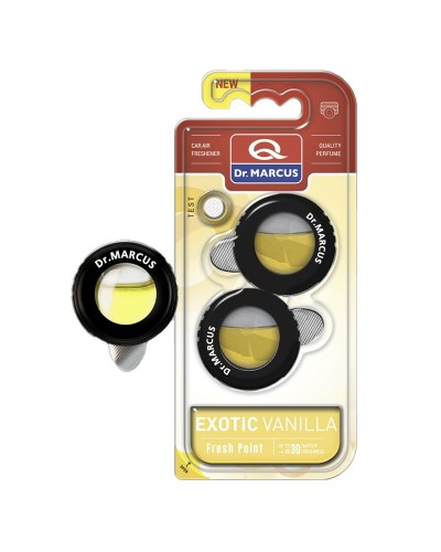 Ambientador para Coche Dr Marcus FRESH POINT EXOTIC VANILLA Vainilla 2,5 ml Plástico (2 Unidades)