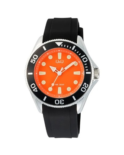 Men's Watch Q&Q GENT DIVER BLACK (Ø 41 mm)