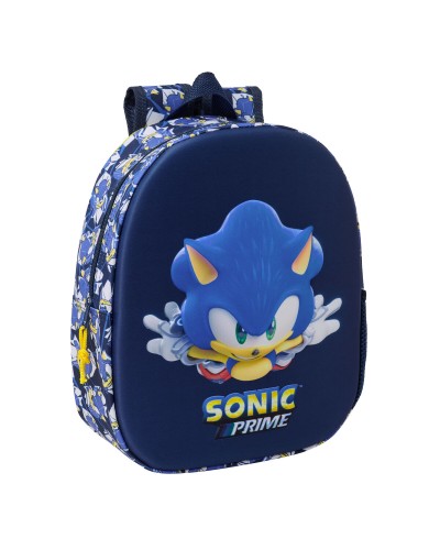 School Bag Sonic City Blue 27 x 33 x 10 cm