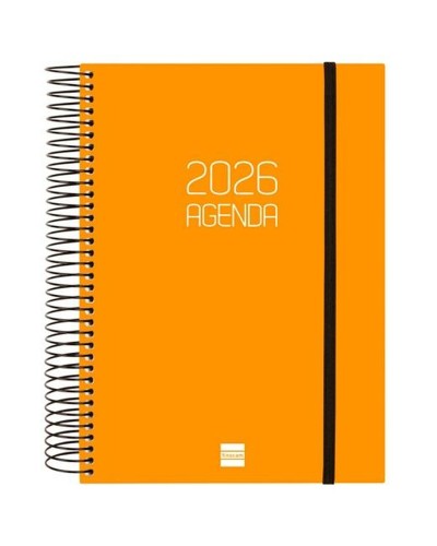 Agenda Finocam OPAQUE Arancio A5 15,5 x 21,2 cm 2026