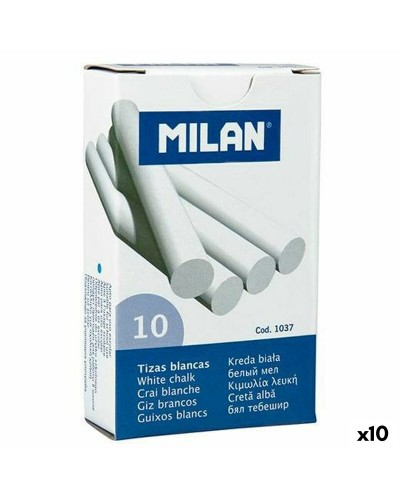Tizas Milan Blanco 10 Piezas (10 Unidades)