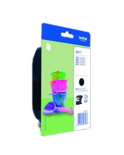 Cartucho de Tinta Original Brother LC221BKBP Negro