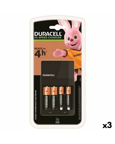 Oplader + Oplaadbare Batterijen DURACELL (3 Stuks)