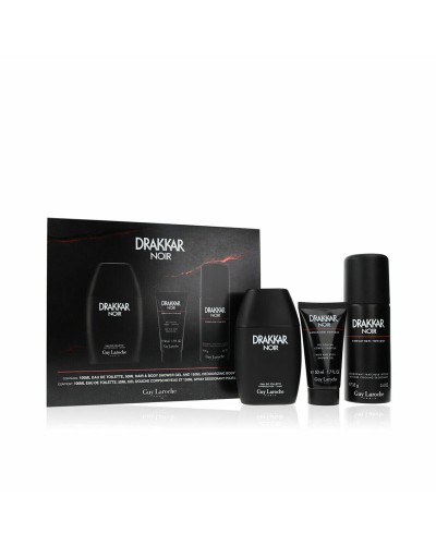 Parfumset voor Heren Guy Laroche DRAKKAR NOIR EDT 3 Onderdelen