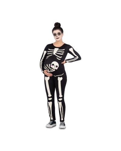 Costume for Adults My Other Me One size Skeleton Pregnant women