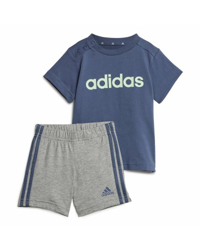 Baby-Sportset Adidas I Lin Co Set Infantil Blau Grau Bunt