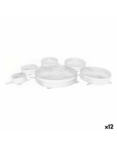 Set de tapas Privilege Transparente Silicona Tapa 6 Piezas (12 Unidades)