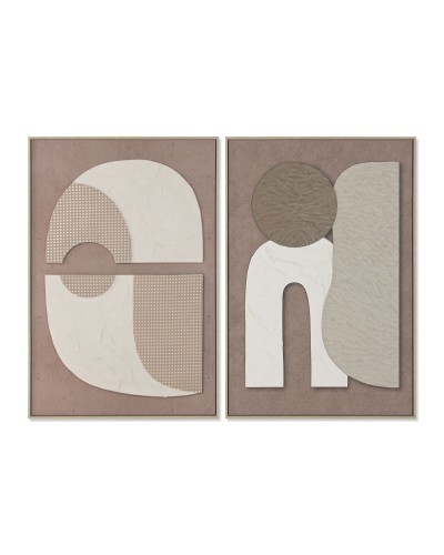 Kanvas Home ESPRIT Vit Brun Modern Urban (2 antal)