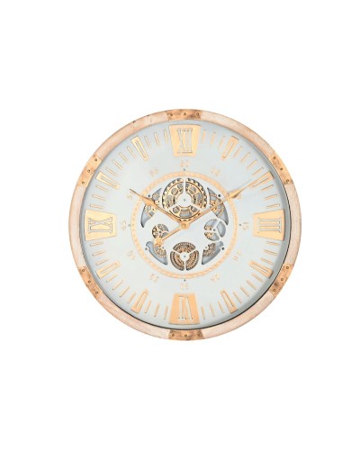 Wanduhr Home ESPRIT Weiß natürlich Kristall Urban 63 X 8 X 63 CM