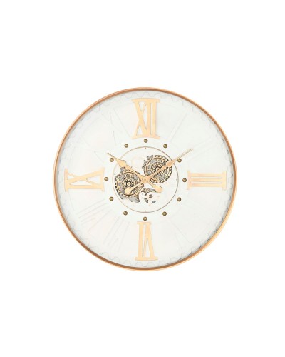 Wall Clock Home ESPRIT White Golden Metal Crystal Urban 80 x 8 x 80 cm